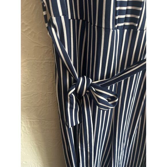 Monteau Navy Stripped Jumpsuit Medium - Picture 3 of 7